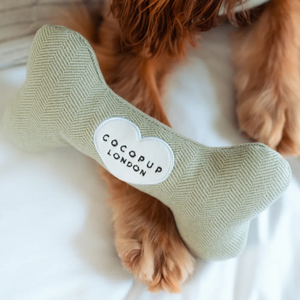 Cocopup Bone Toys 🦴-Sage Tweed Bone Toy