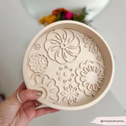 Cocopup Slow Feed Dog Bowls-Silicone Slow Feed Dog Bowl - Baby Pink Flowers