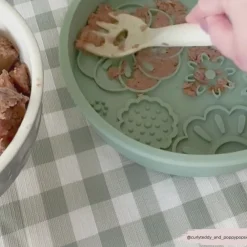 Cocopup Slow Feed Dog Bowls-Silicone Slow Feed Dog Bowl - Sage Flowers