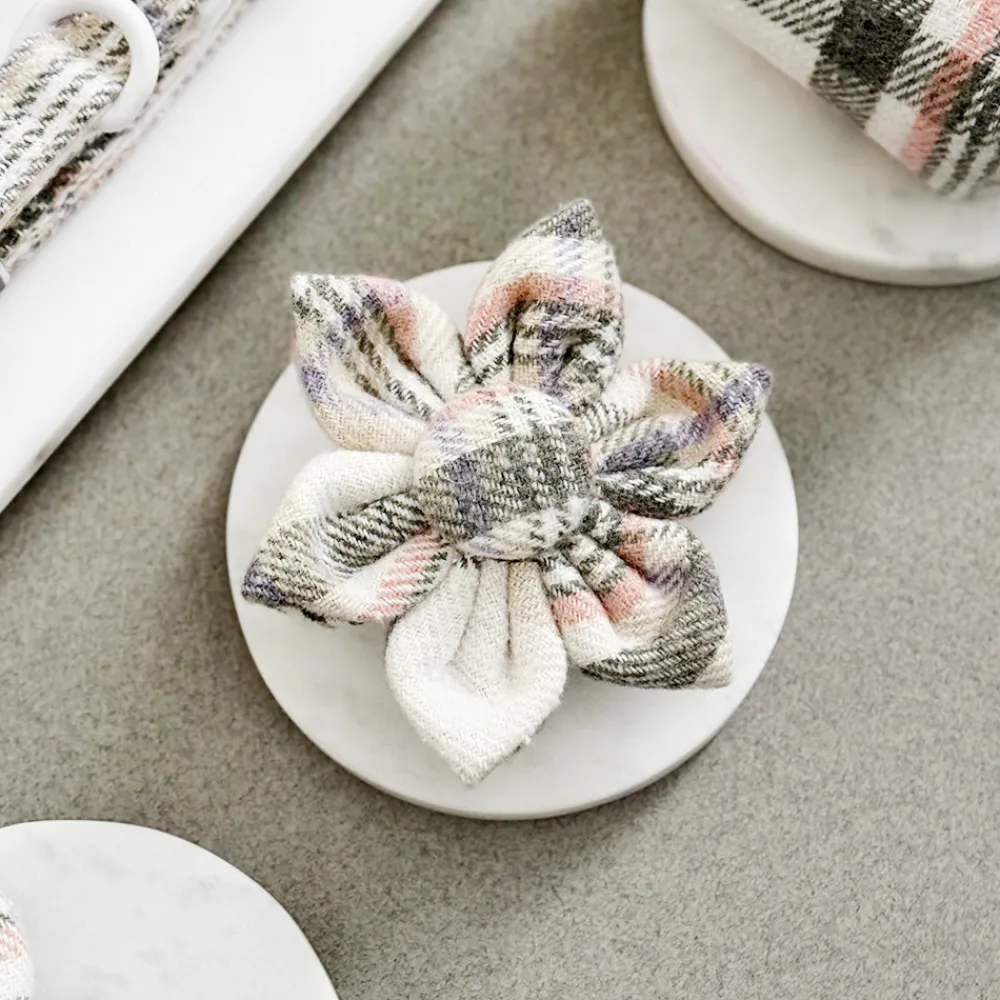 Cocopup Collar Flowers-Spring Plaid Collar Flower