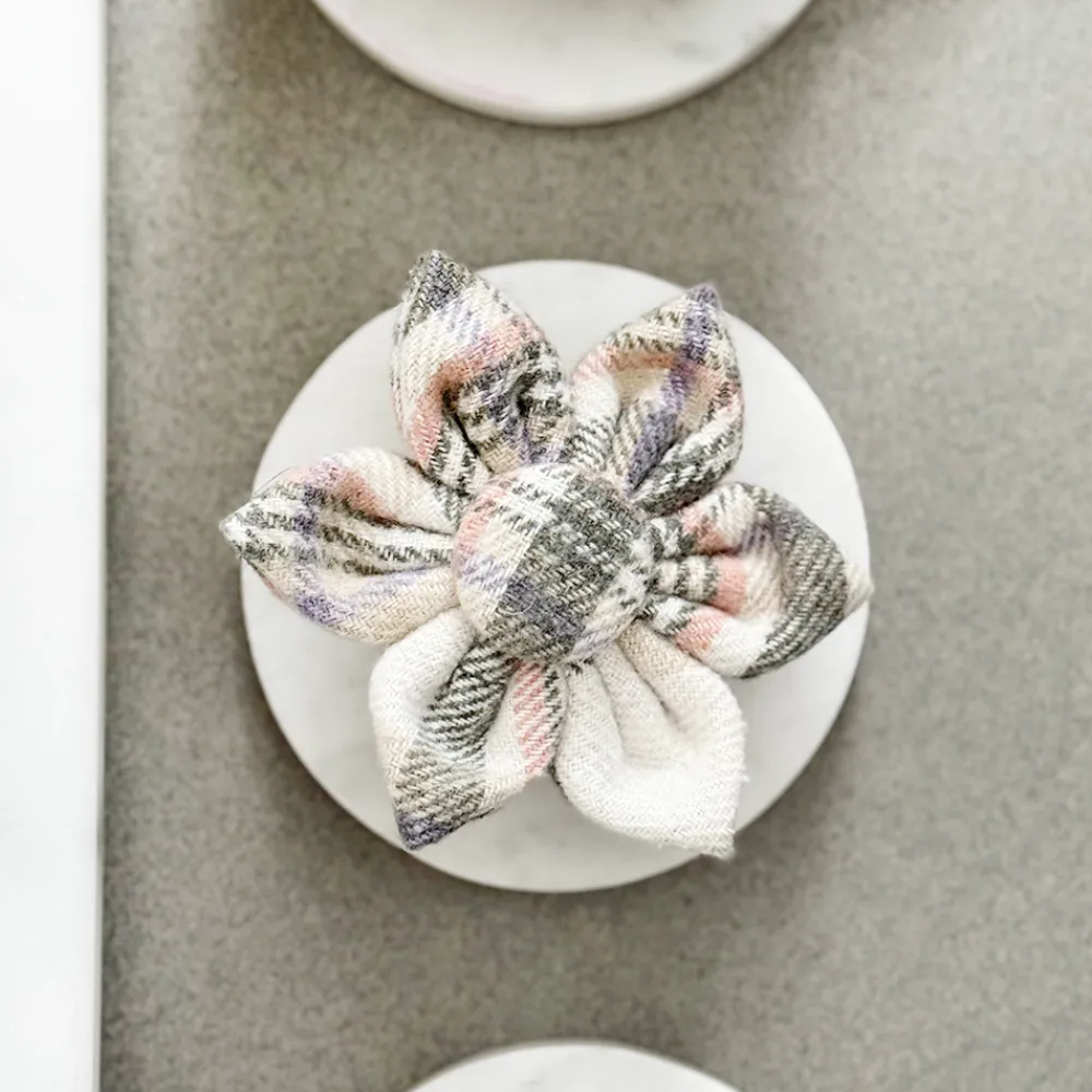 Cocopup Collar Flowers-Spring Plaid Collar Flower