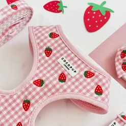 Cocopup Adjustable Neck Harnesses-Strawberry Picnic Pup Adjustable Neck HARNESS