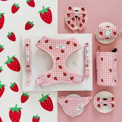 Cocopup Adjustable Neck Harnesses-Strawberry Picnic Pup Adjustable Neck HARNESS