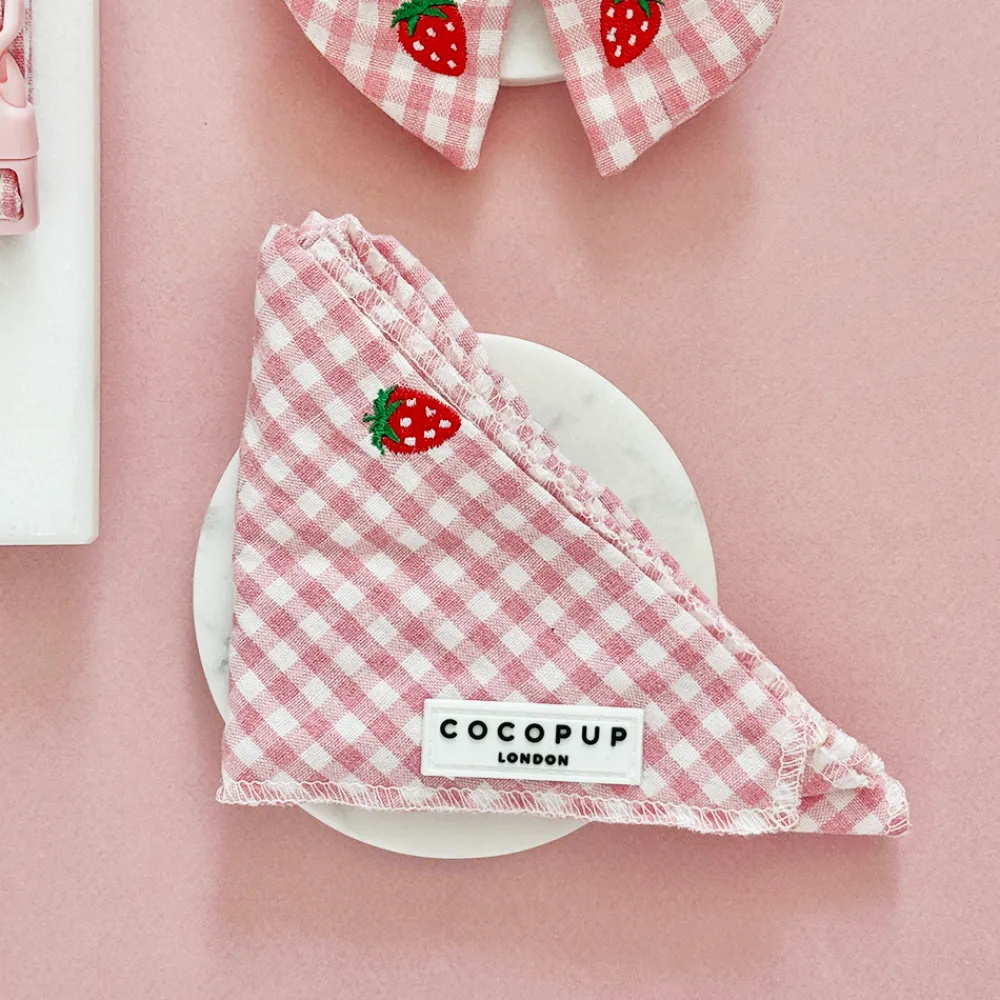Cocopup Bandanas-Strawberry Picnic Pup Bandana