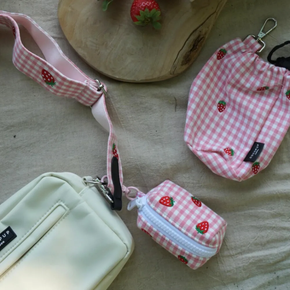 Cocopup Poop Bag Holders | Poop Bag Holders-Strawberry Picnic Pup Poop Bag Holder