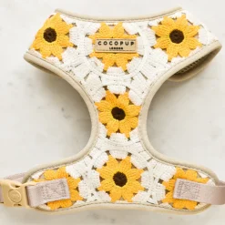 Cocopup Adjustable Harness Bundles-Sunflower Patch Adjustable Neck Harness, Lead & Collar Bundle