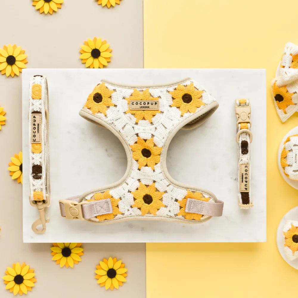 Cocopup Adjustable Neck Harnesses-Sunflower Patch Adjustable Neck HARNESS