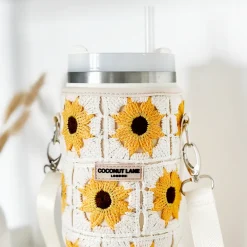Cocopup Tumbler Carry Cases-Sunflower Patch Tumbler Carry Case by Coconut Lane