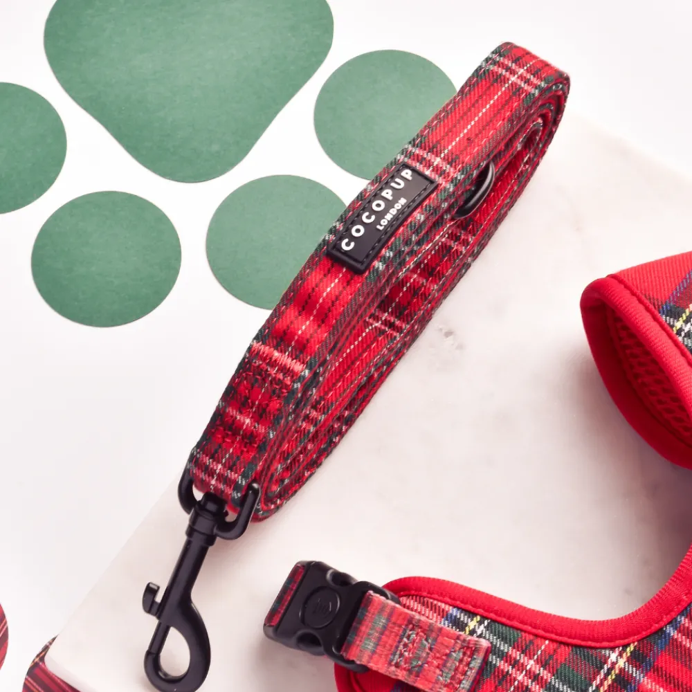 Cocopup Adjustable Harness Bundles-Tartan Adjustable Neck Harness, Lead & Collar Bundle