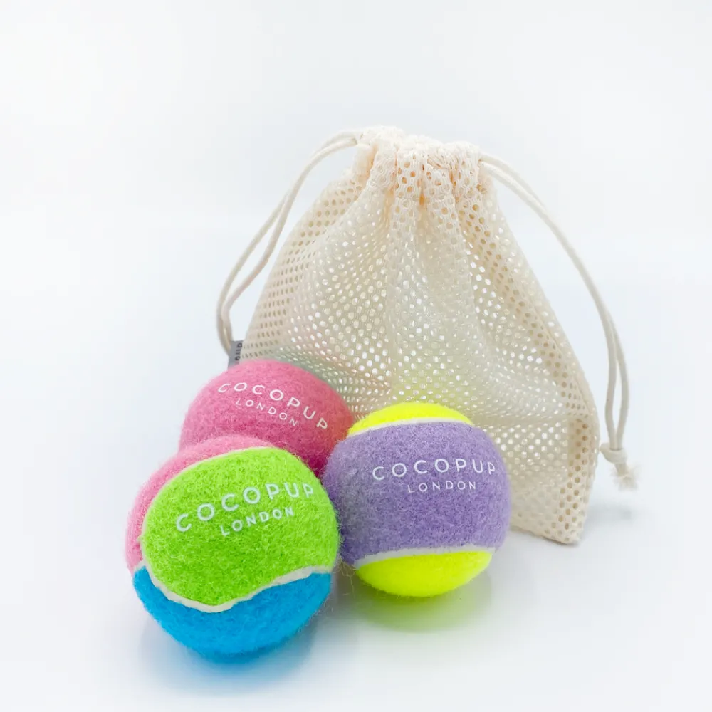 Cocopup Tennis Balls | Tennis Balls ðū-Tennis Ball Bundle - Bold & Bright, Lilac & Yellow, Pink & Blue