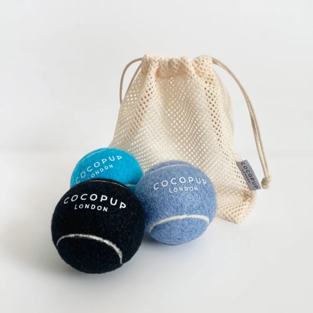 Cocopup Tennis Balls | Tennis Balls ðū-Tennis Ball BUNDLE- Black, Ballin' Blue, Bright Blue