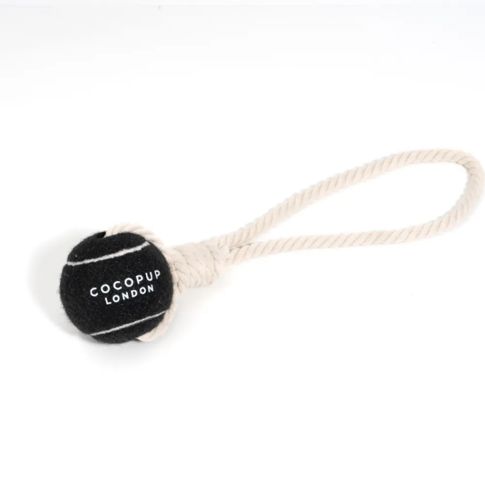 Cocopup Rope Toys | Tennis Balls-Tennis Ball Rope Toy - Midnight Black