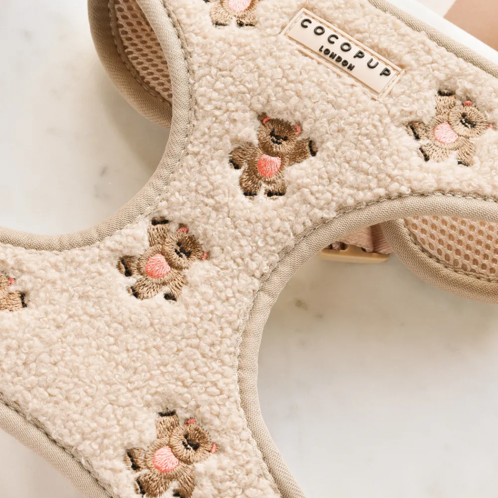Cocopup Adjustable Neck Harnesses-Theo Embroidered Teddy Adjustable Neck HARNESS