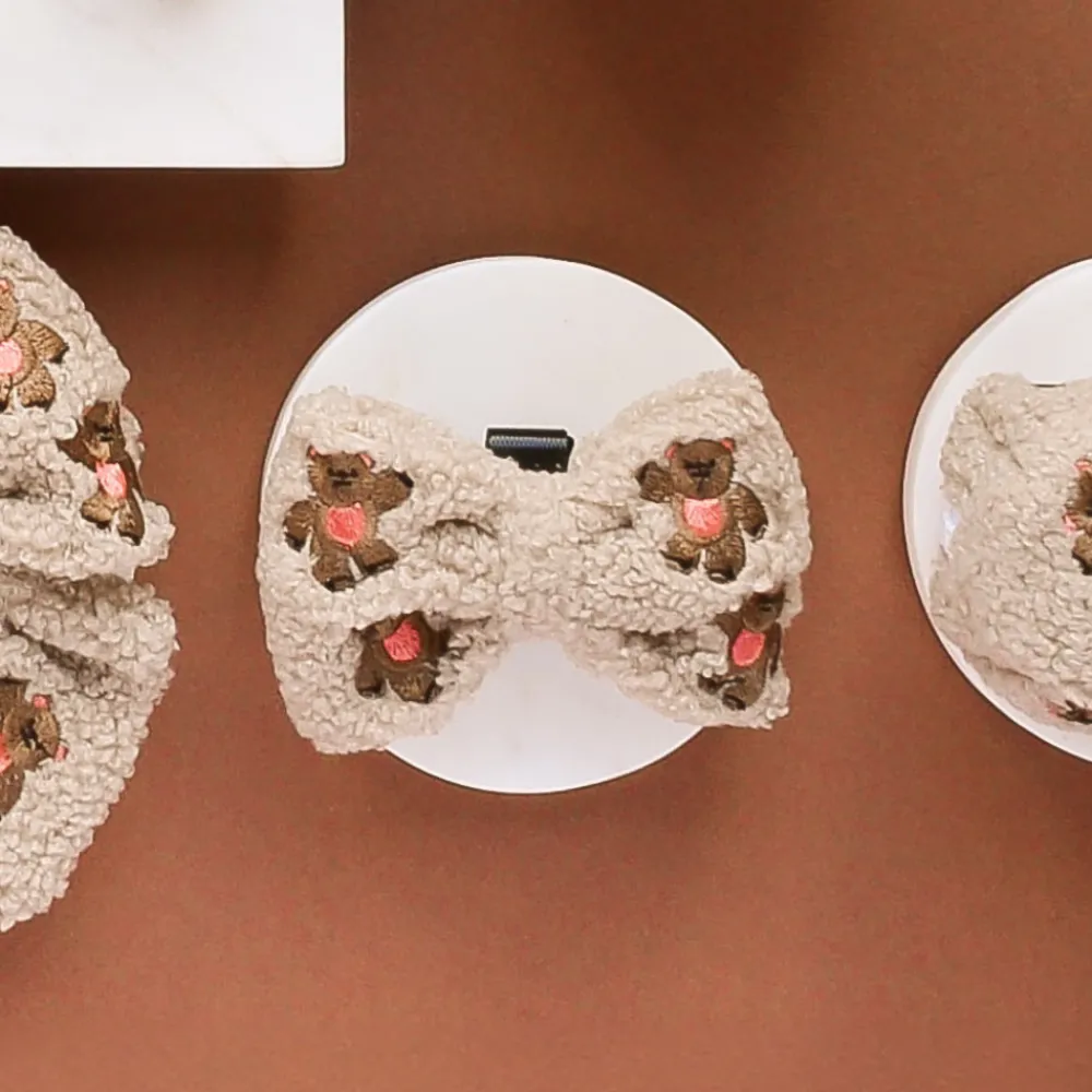 Cocopup Bow Ties-Theo Embroidered Teddy Bow Tie