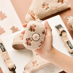 Cocopup Poop Bag Holders | Poop Bag Holders-Theo Embroidered Teddy Poop Bag Holder