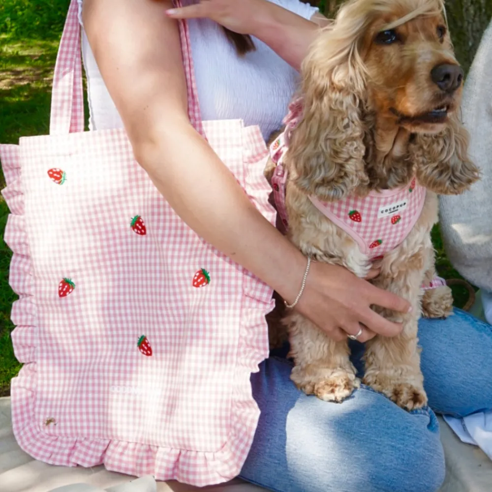 Cocopup Tote Bags-Tote Bag by Coconut Lane - Strawberry Picnic Pup