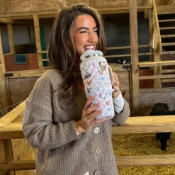 Cocopup Tumbler Carry Cases-Tumbler Carry Case - Quilted Farmyard Friends